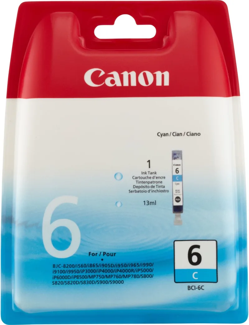 BCI-6 Inktcartridge de Canon en Cyaan – photo produit