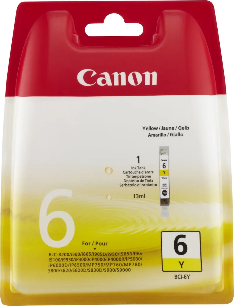 BCI-6 Inktcartridge de Canon en Jaune – photo produit