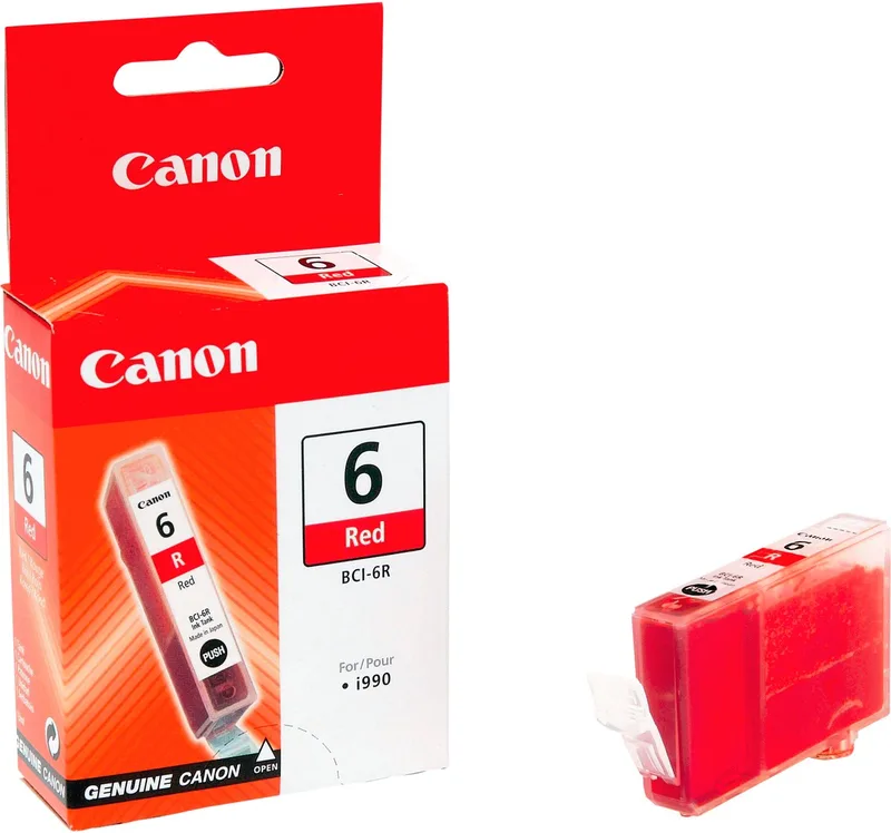 BCI-6R - Inktcartridge fra Canon i Rød – produktbillede