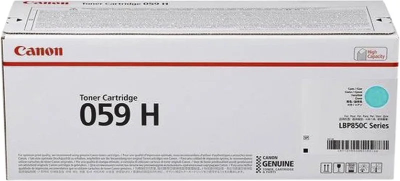 Canon 059 H - Hoge capaciteit - origineel - tonercartridge - voor i-SENSYS LBP852Cx;Satera LBP851C;LBP852Ci by Canon in Cyaan – product photo