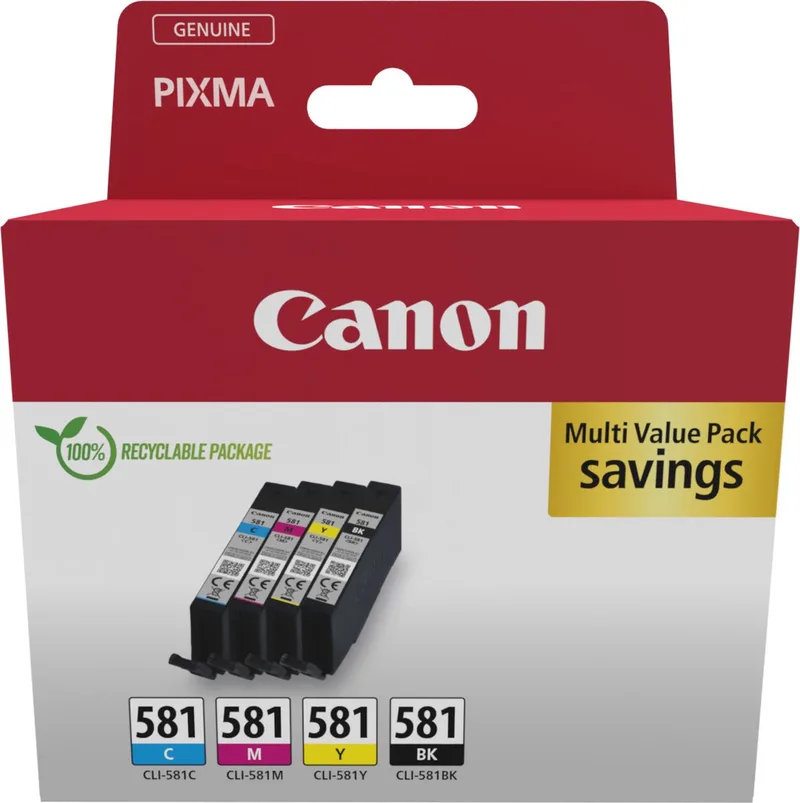 Canon 2103C006 inktcartridge 4 stuk(s) Origineel Cyaan, Magenta, Geel by Canon in Black – product photo