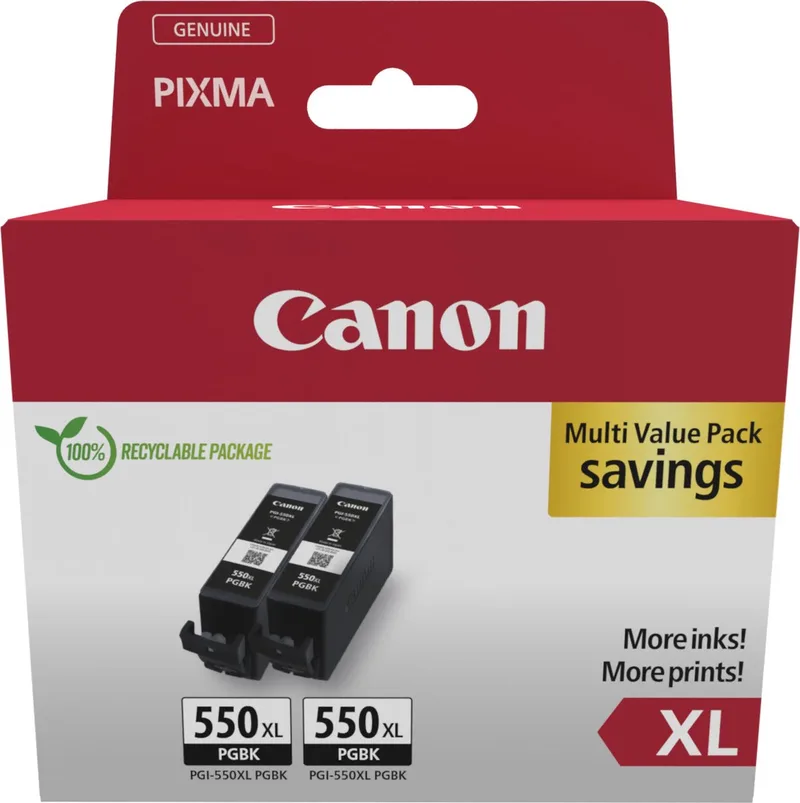 Canon 6431B010 inktcartridge 2 stuk(s) Origineel van Canon in Zwart – productfoto 1 van 2