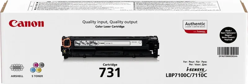 Canon 731BK - Tonercartridge von Canon in Schwarz – Produktfoto