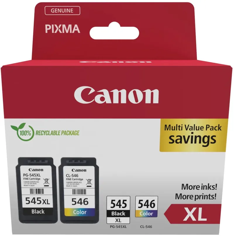 Canon 8286B012 inktcartridge 2 stuk(s) Origineel Hoog (XL) rendement Zwart, Cyaan, Magenta, Geel de Canon en Noir, Cyaan, Magenta, Jaune – photo produit