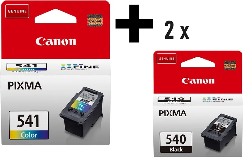 CL 541/PG 540 - Inktcartridge - Multi en Zwart - Retourzakje de Canon en Noir, Kleur – photo produit