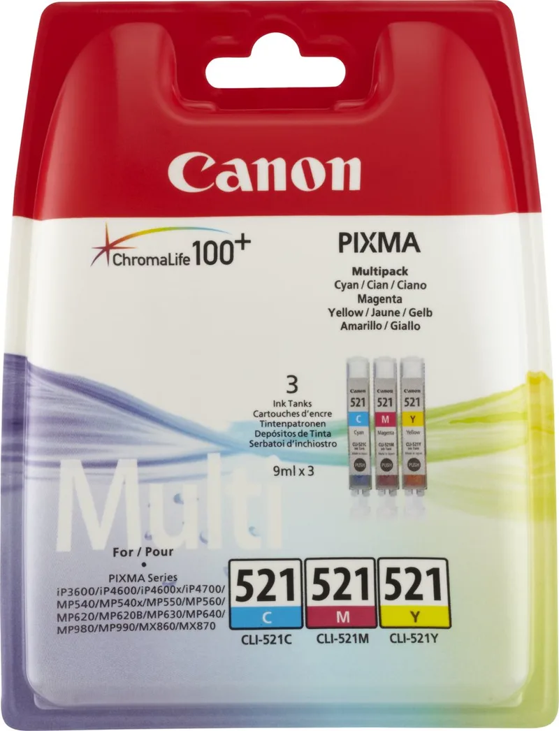 CLI-521 - Inktcartridge / Magenta / Geel by Canon in Cyaan – product photo