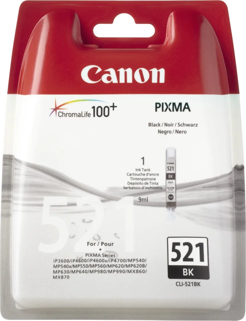 Cli-521bk - Inktcartridge de Canon en Noir – photo produit