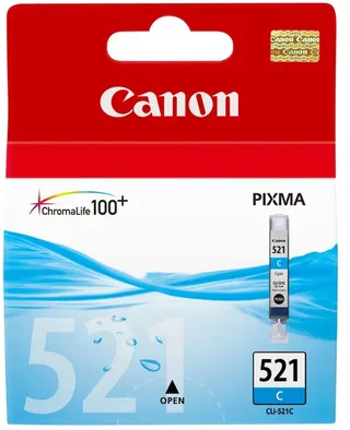 CLI-521C - Inktcartridge - Origineel - Standaard capaciteit von Canon in Cyaan – Produktfoto 1 von 2