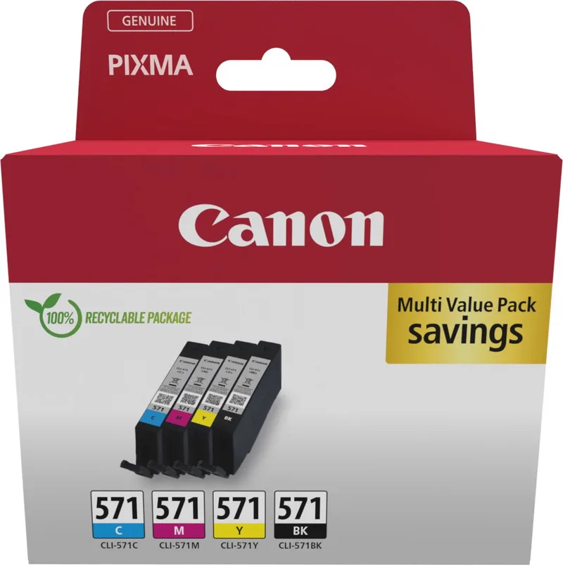 CLI-571 - Inktcartridge - Origineel - Standaard capaciteit fra Canon i Kleur – produktbillede 1 af 2
