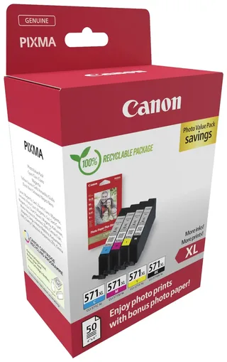 CLI-571XL - Inktcartridge - Origineel - Hoge capaciteit - Kleur de Canon en Noir – photo produit 2 sur 2