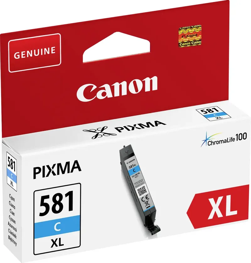 CLI-581C XL - Inktcartridge - Origineel - Hoge capaciteit fra Canon i Cyaan – produktbillede 2 af 2