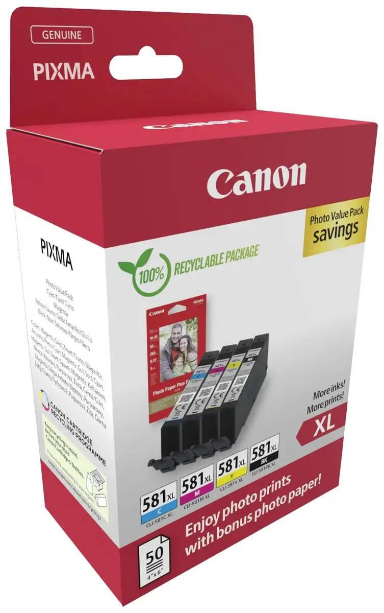 CLI-581XL - Inktcartridge - Origineel - Hoge capaciteit - Kleur by Canon in Black – product photo 2 of 2