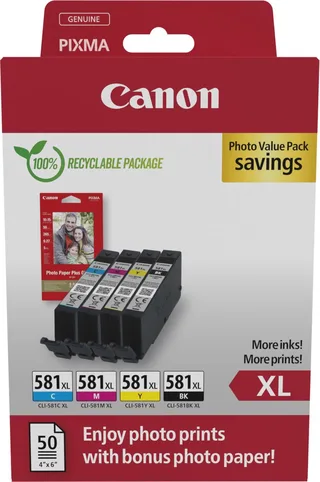 CLI-581XL - Inktcartridge - Origineel - Hoge capaciteit - Kleur by Canon in Black – product photo 1 of 2