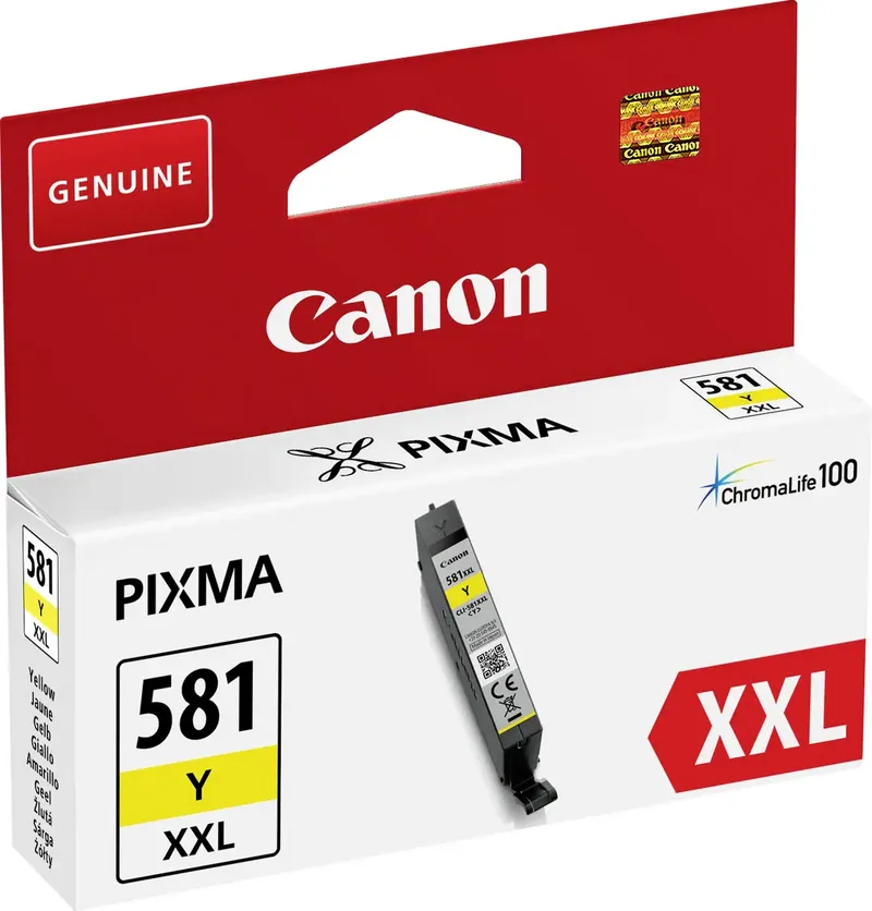 CLI-581Y XXL - Inktcartridge - Origineel - Hoge capaciteit - Geel de Canon en Geel XXL – photo produit 2 sur 2