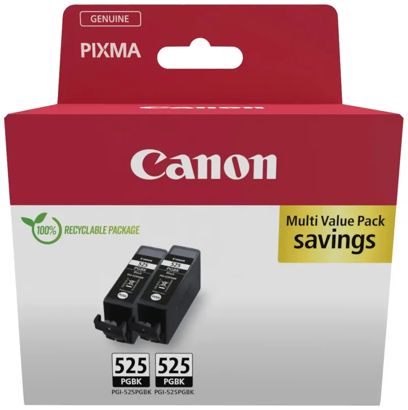Druckerpatrone PGI-525 BK Twin Pack Original 2er-Pack Schwarz 4529B017 von Canon – Produktfoto