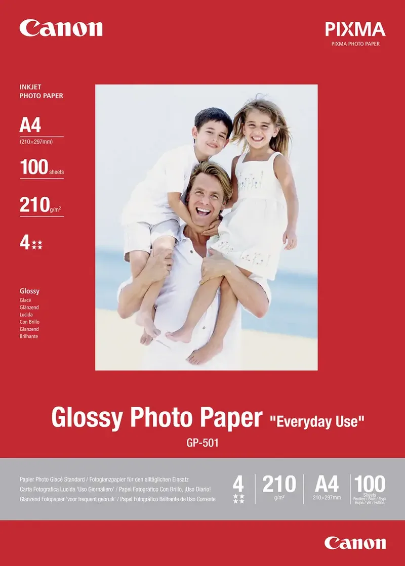 GP-501 0775B082 Fotopapier DIN A4 200 g/m² 20 Blatt Glänzend de Canon – photo produit