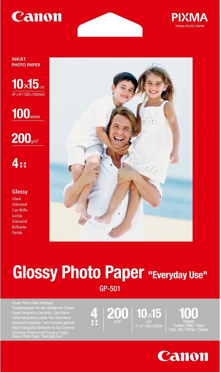GP-501 - Fotopapier - 10 x 15 cm - 100 vellen de Canon en Multicolore – photo produit