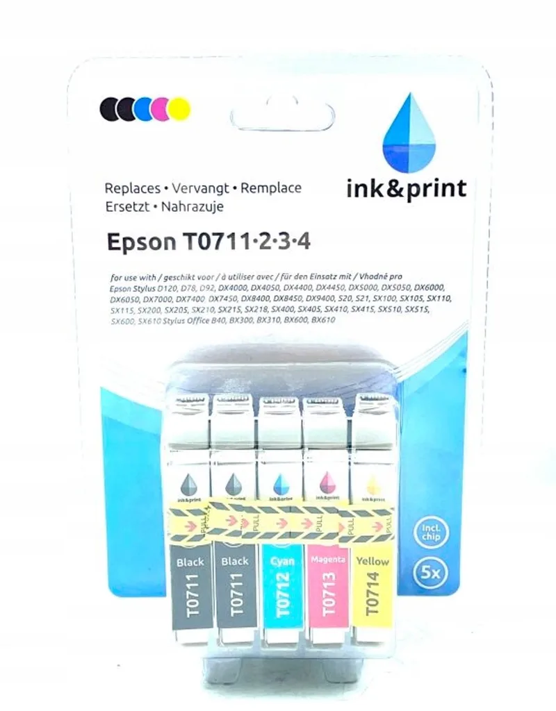 Ink&Print T0711-T0714 Inkt Cartridges - Hoge Kwaliteit Vervangers van Canon in Set – productfoto