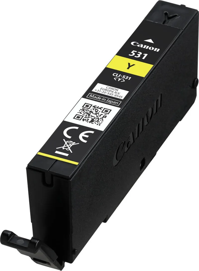 Inktcartridge CLI-531 Y Origineel Geel 6121C001 van Canon in Kleurloos – productfoto