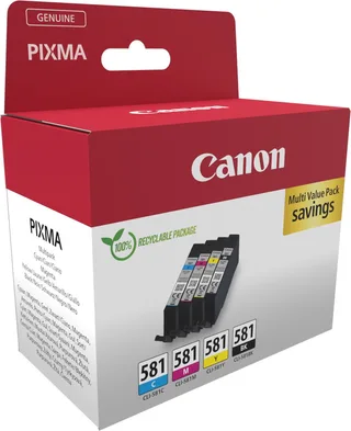 Inktcartridge CLI-581 C/M/Y/BK Multipack Origineel Combipack Zwart, Cyaan, Magenta, Geel 2103C007 de Canon – photo produit 1 sur 2