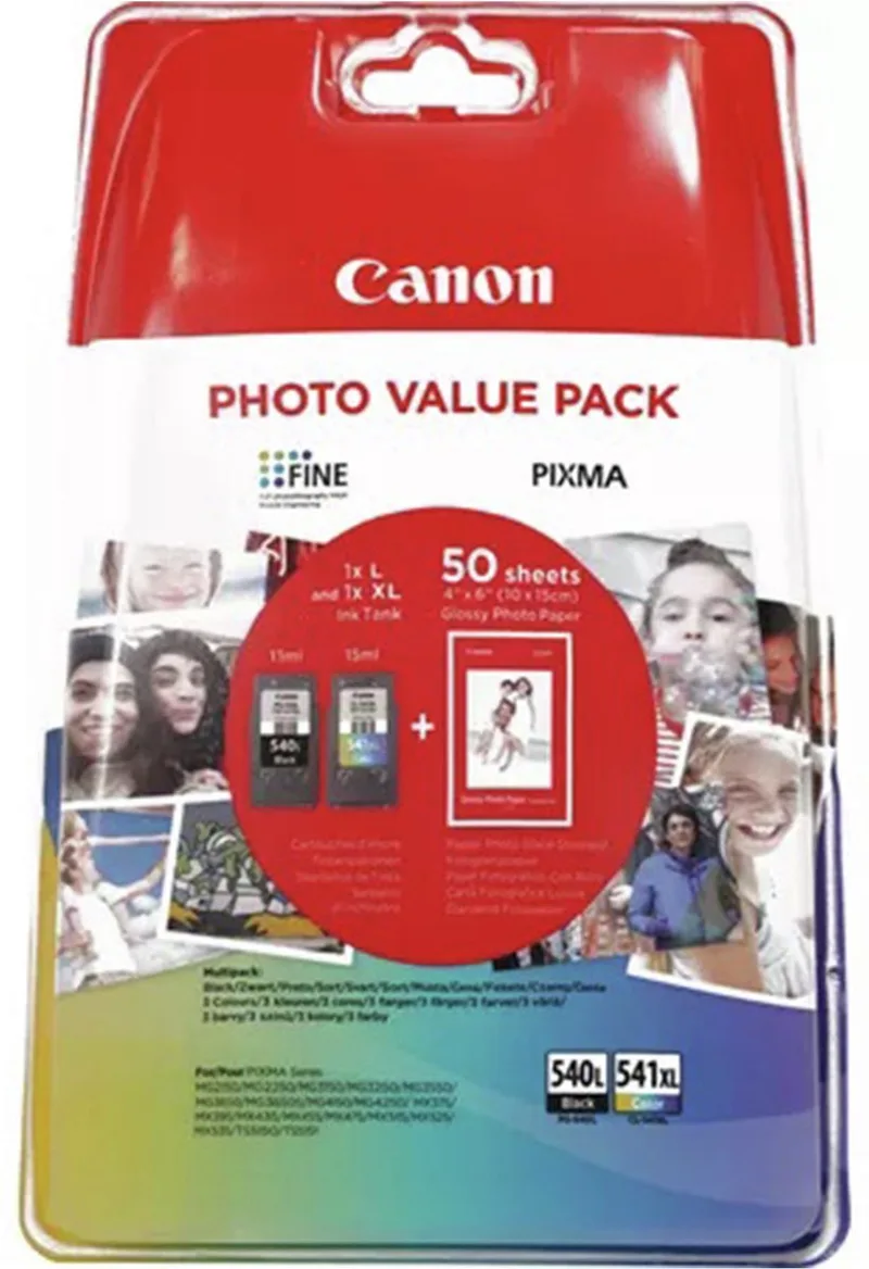 Inktcartridge PG-540L + CL-541XL + kleur von Canon in Schwarz – Produktfoto