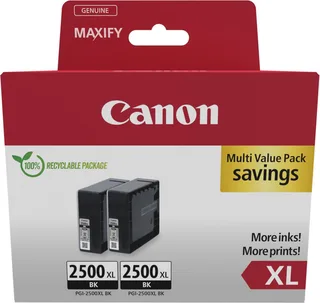 Inktcartridge PGI-2500XL BK Twin Pack Origineel 2-pack Zwart 9254B011 de Canon – photo produit 1 sur 2