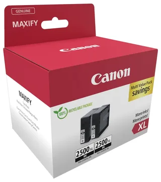 Inktcartridge PGI-2500XL BK Twin Pack Origineel 2-pack Zwart 9254B011 de Canon – photo produit 2 sur 2