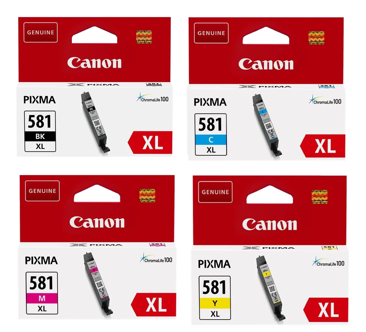 Original CLI-581XL Druckerpatronen - 4er Multipack fra Canon – produktbillede