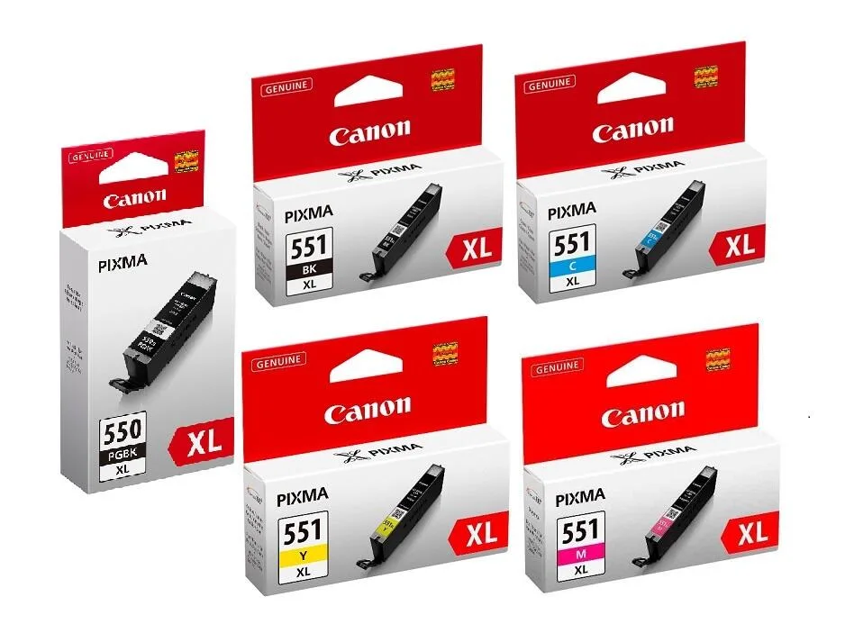 Original PGI-550PGBK/CLI-551 XL Druckerpatronen 5er-Multipack - BK/C/M/Y/BK von Canon – Produktfoto