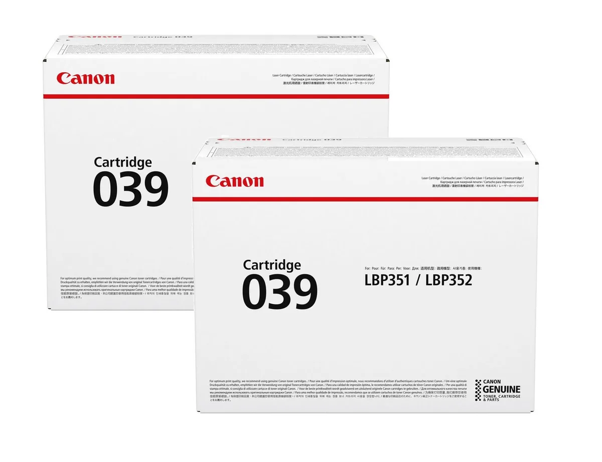 Original Toner 039 Doppelpack schwarz (OP0287C001) von Canon – Produktfoto