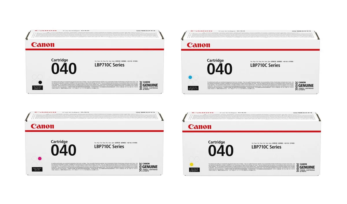 Original Toner 040 4er-Set schwarz, cyan, magenta, gelb (OP0460C001) von Canon – Produktfoto