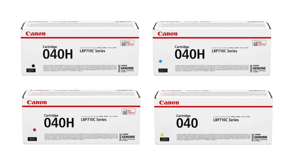 Original Toner 040H 4er-Set schwarz, cyan, magenta, gelb (OP0461C001) von Canon – Produktfoto