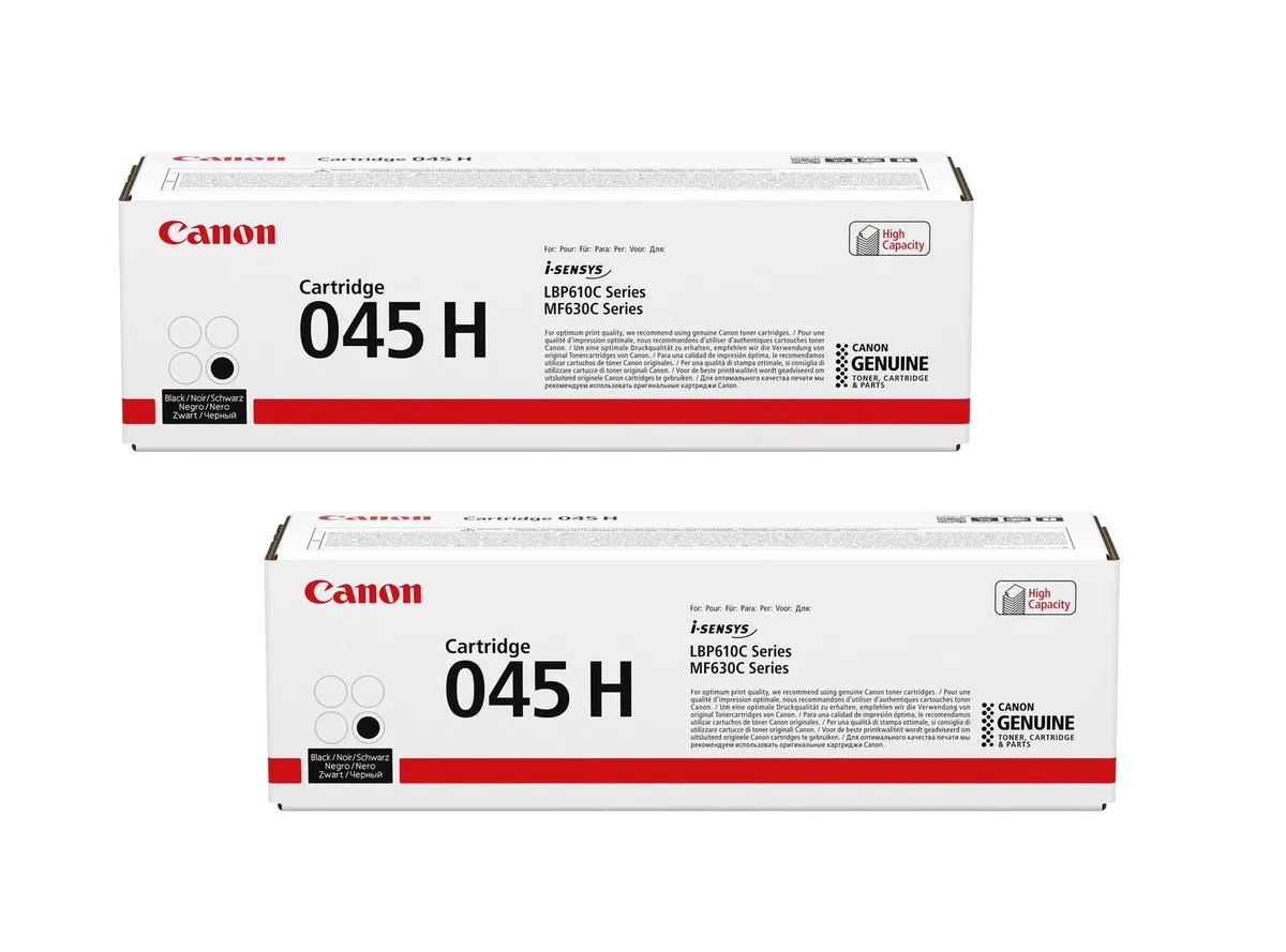 Original Toner 045H Doppelpack schwarz hohe Ergiebigkeit (OP1246C002DP) von Canon – Produktfoto