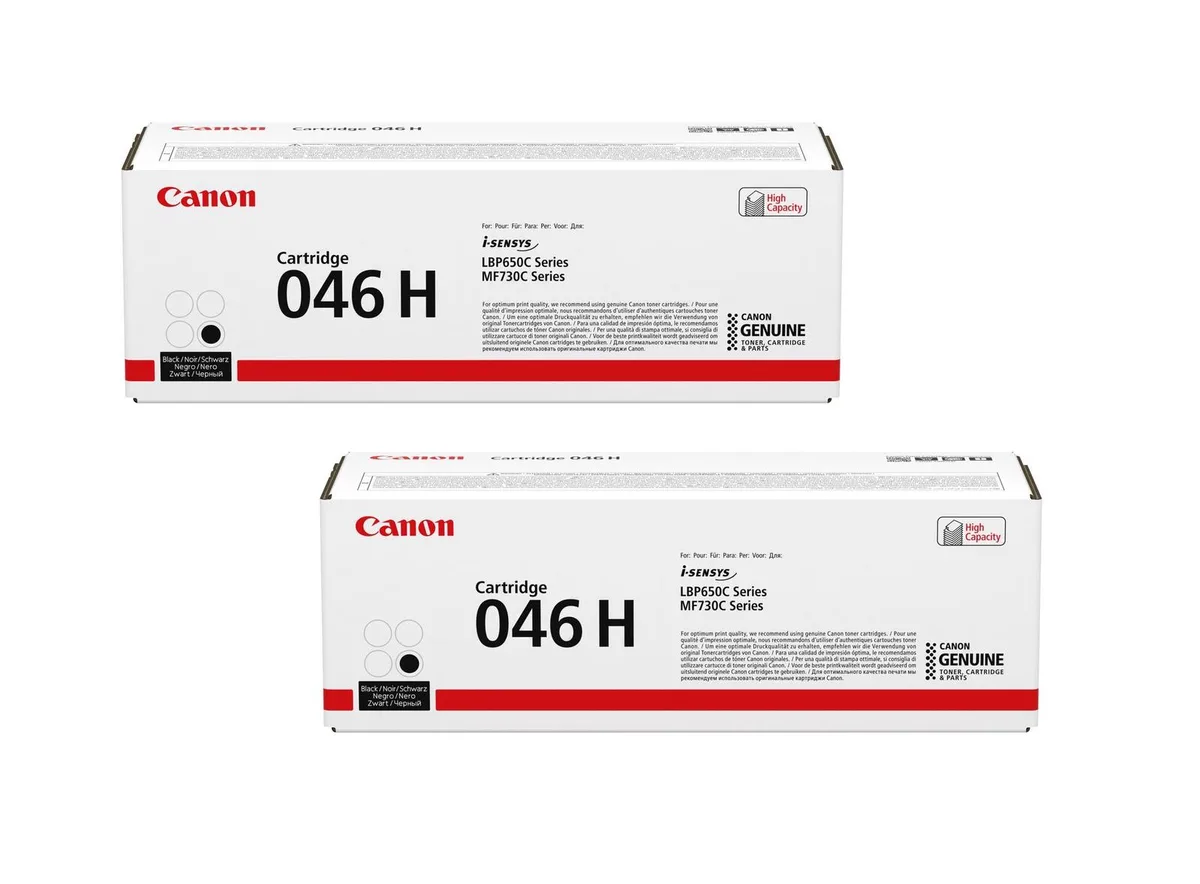 Original Toner 046H Doppelpack schwarz hohe Ergiebigkeit (OP1254C002DP) von Canon – Produktfoto