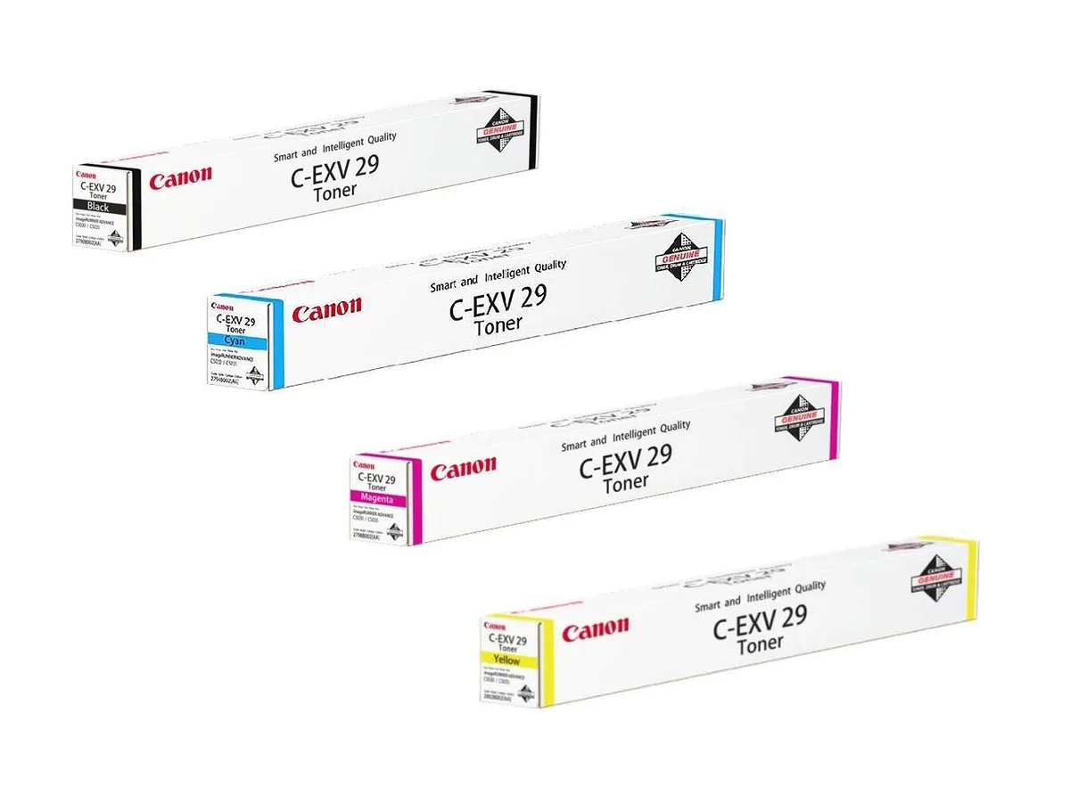 Original Toner C-EXV29 4er-Set schwarz, cyan, magenta, gelb von Canon – Produktfoto