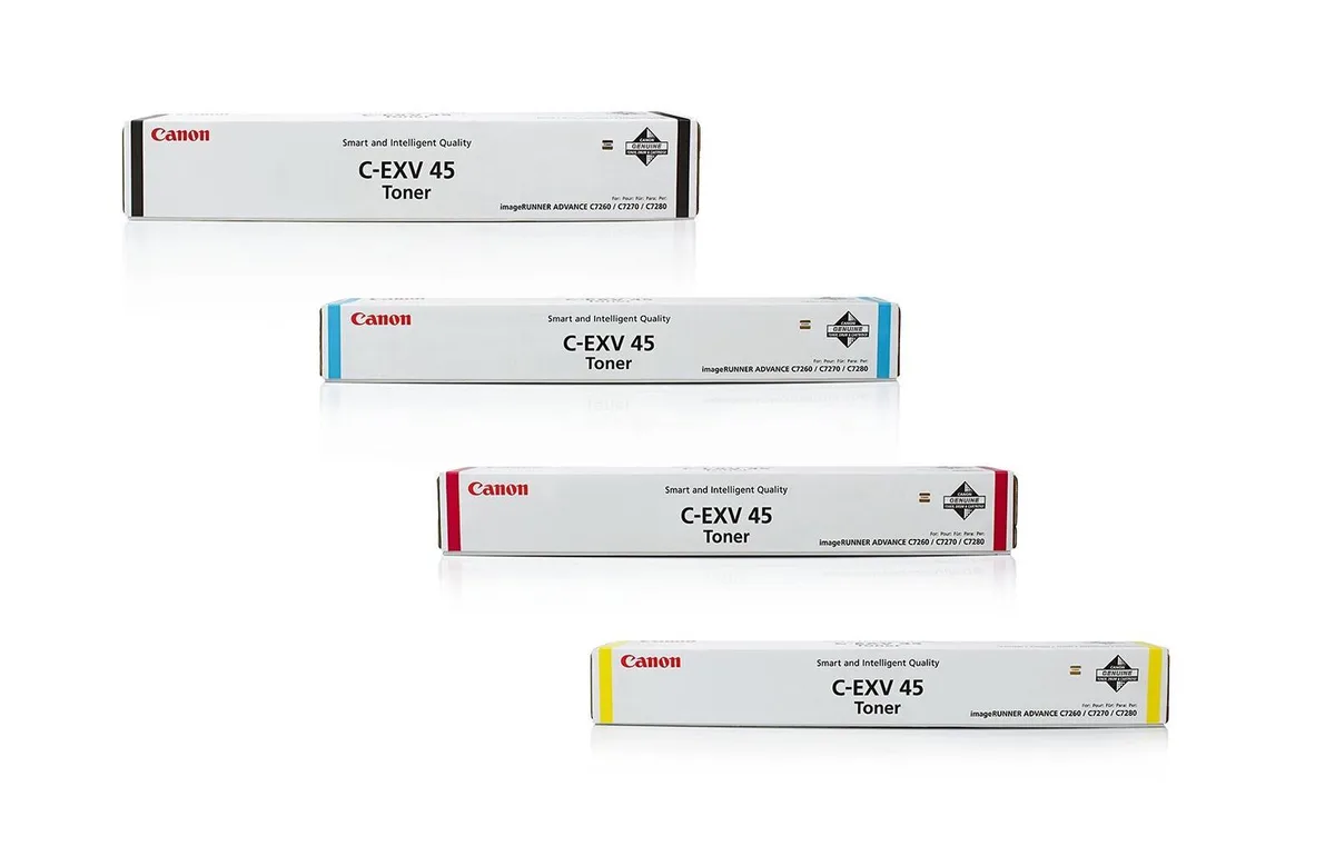 Original Toner C-EXV45 4er-Set schwarz, cyan, magenta, gelb by Canon – product photo
