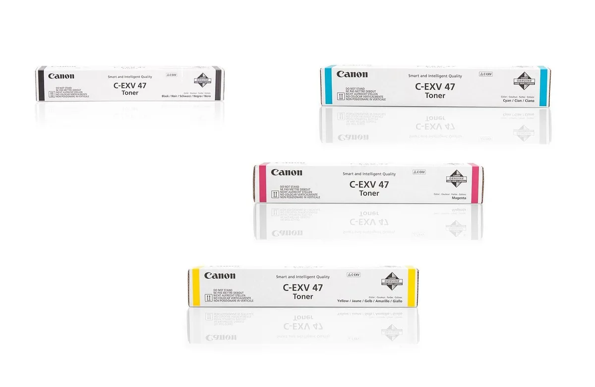 Original Toner C-EXV47 4er-Set schwarz, cyan, magenta, gelb von Canon – Produktfoto
