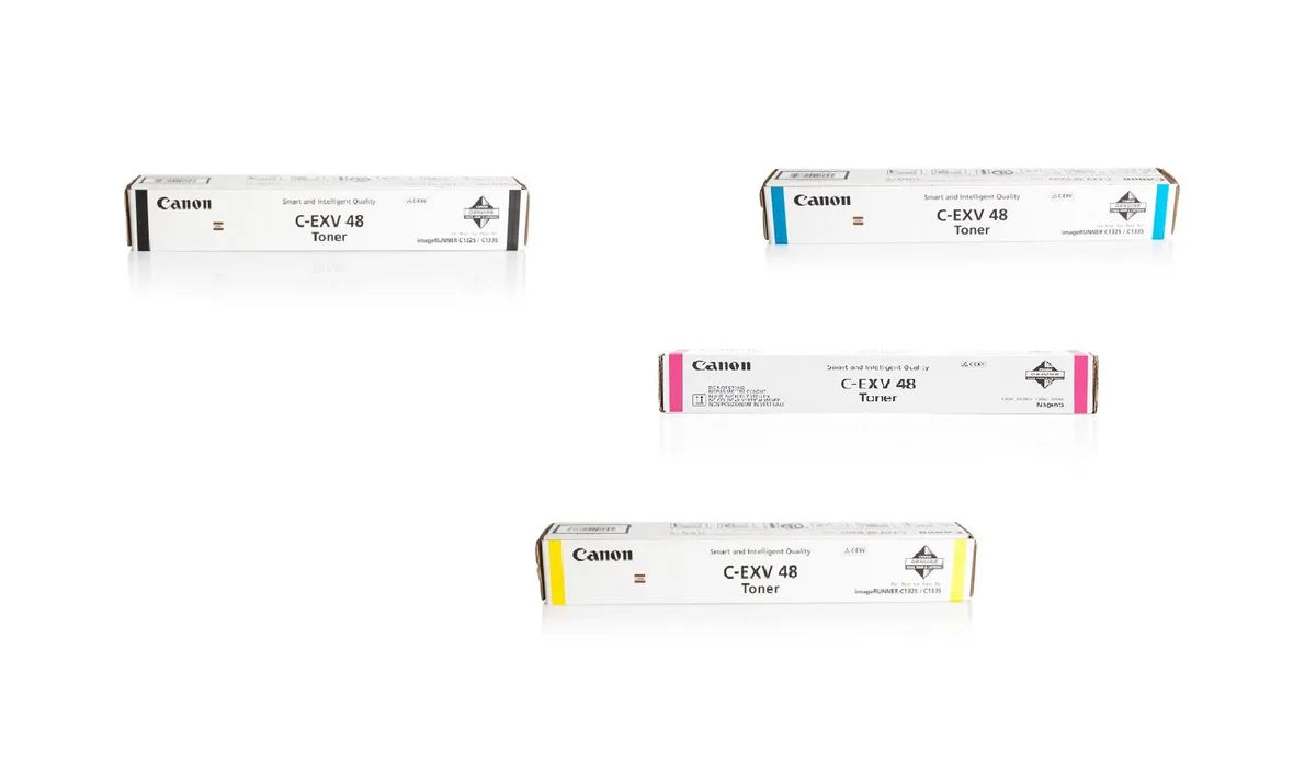 Original Toner C-EXV48 4er-Set schwarz, cyan, magenta, gelb von Canon – Produktfoto