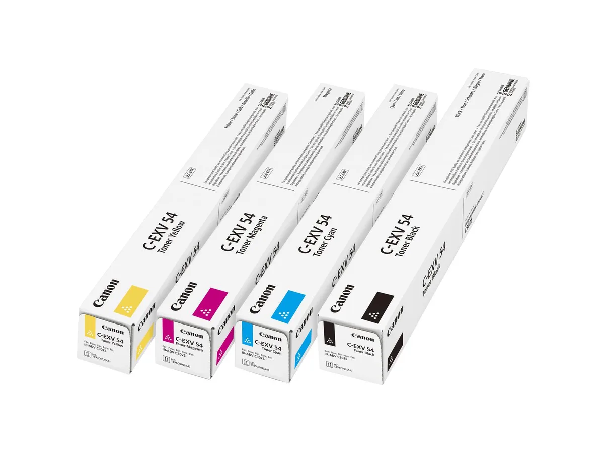 Original Toner C-EXV54 4er-Set schwarz, cyan, magenta, gelb (OP1394C002) fra Canon – produktbillede