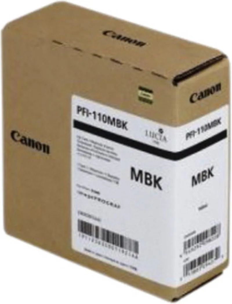 PFI-110MBK inktcartridge Origineel de Canon en Mat Zwart – photo produit