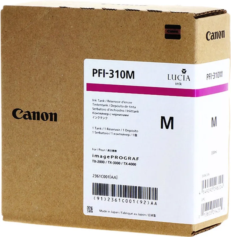 PFI-310M inktcartridge Origineel de Canon en Magenta – photo produit