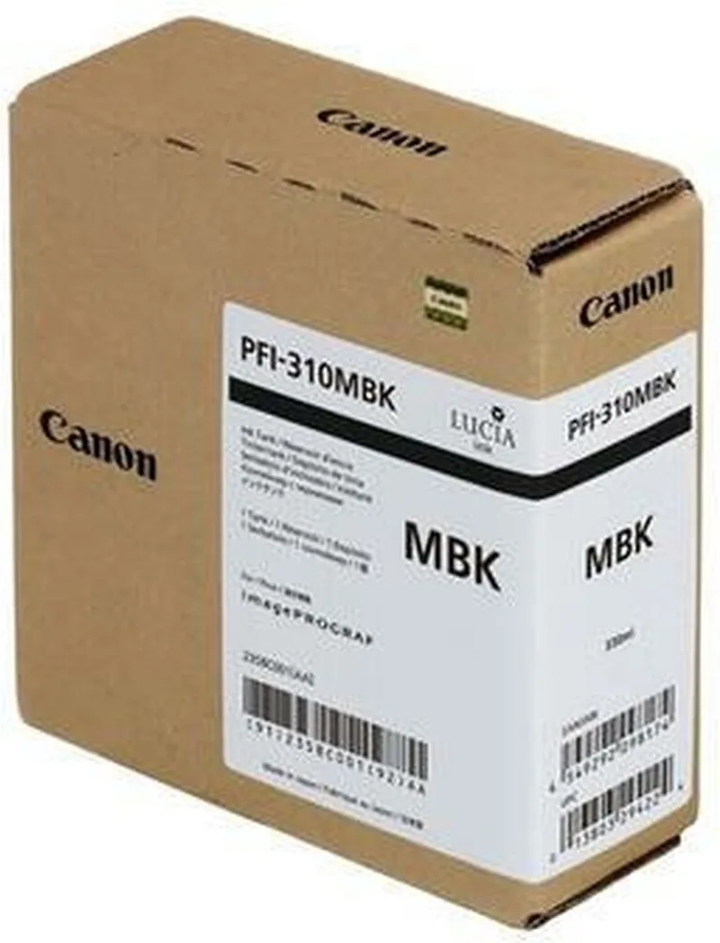 PFI-310MBK inktcartridge Origineel de Canon en Mat Zwart – photo produit