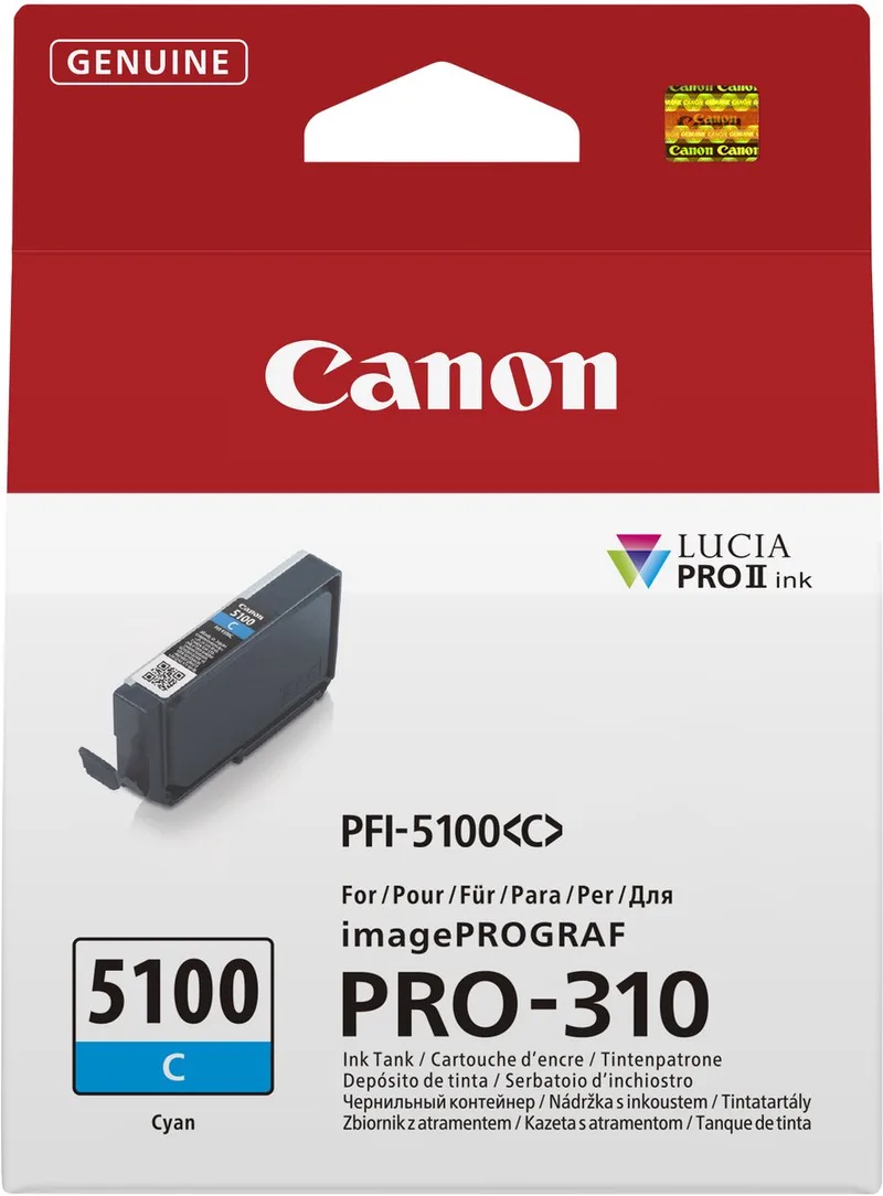 PFI-5100 C inktcartridge 1 stuk(s) Origineel de Canon en Cyaan – photo produit