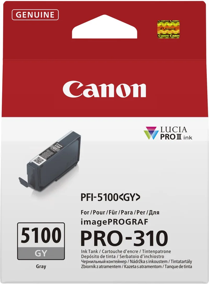 PFI-5100 GY inktcartridge 1 stuk(s) Origineel de Canon en Gris – photo produit