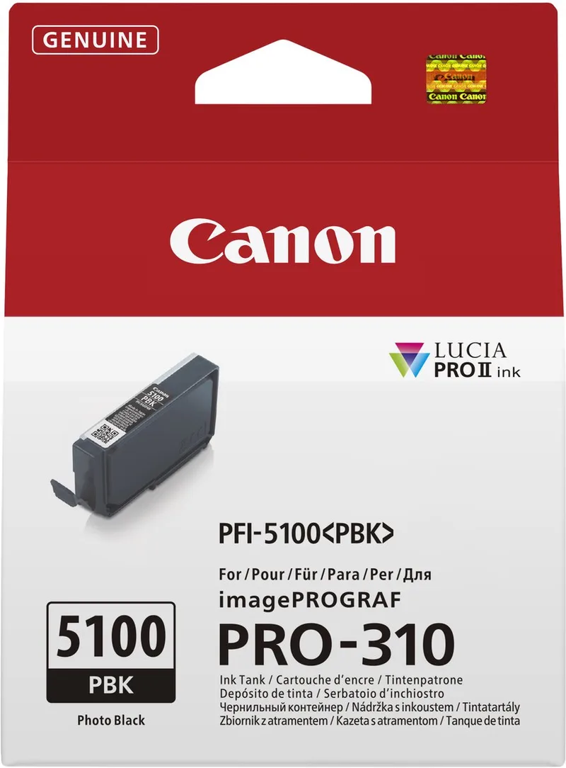 PFI-5100 PBK inktcartridge 1 stuk(s) Origineel Foto von Canon in Schwarz – Produktfoto