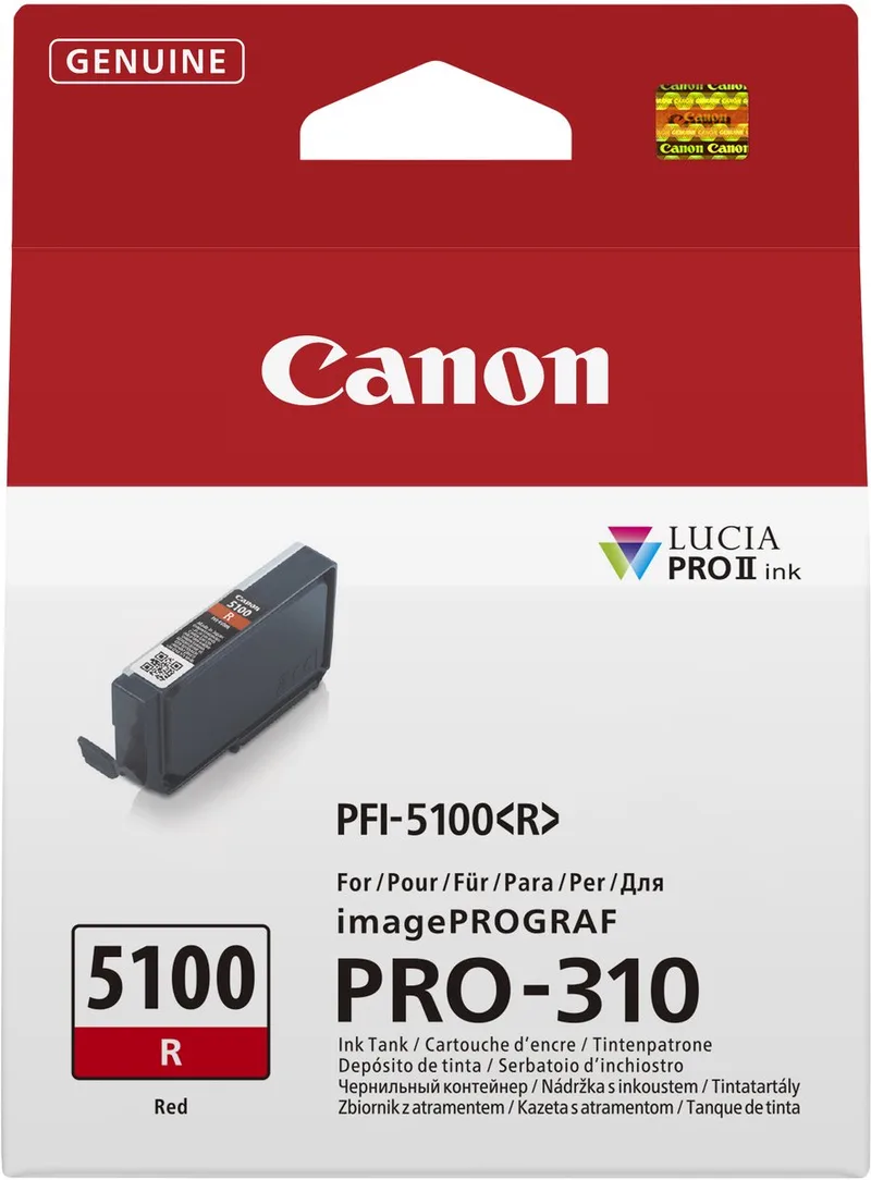 PFI-5100 R inktcartridge 1 stuk(s) Origineel de Canon en Rouge – photo produit