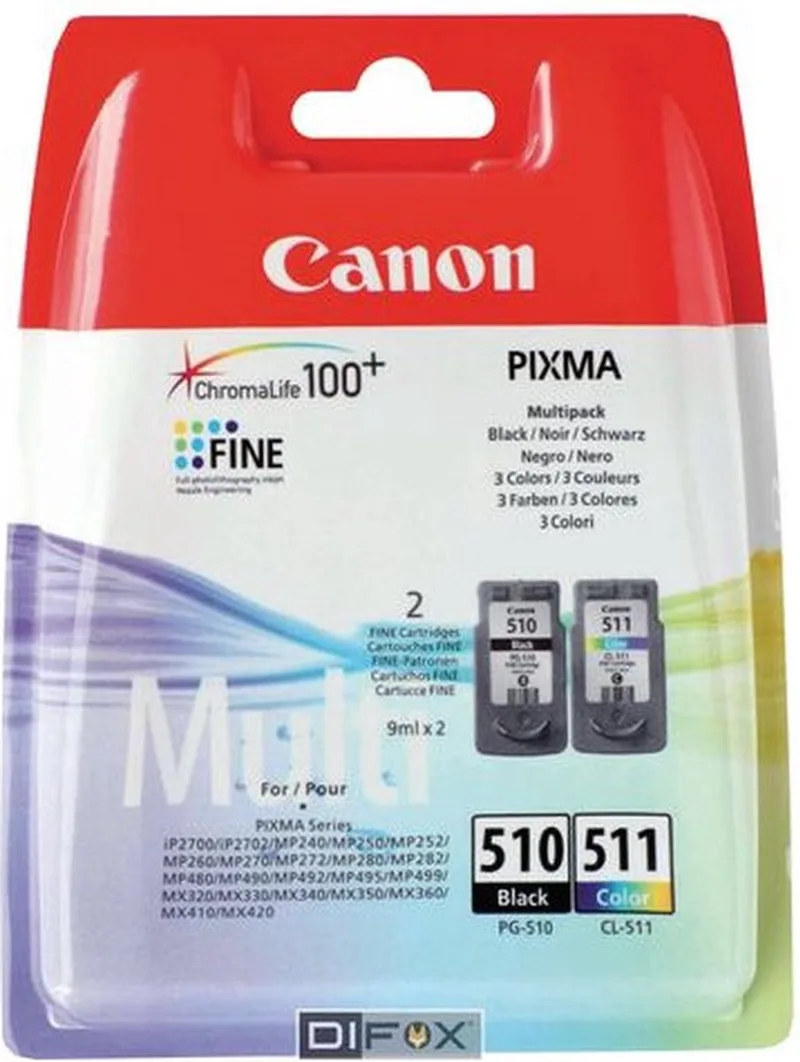 PG-510/CL-511 - Inktcartridge / Kleur de Canon en Noir – photo produit