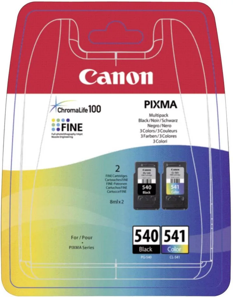 PG-540 & CL-541 - Inktcartridge - Origineel - Standaard capaciteit - Kleur en + Retourzakje de Canon en Noir – photo produit