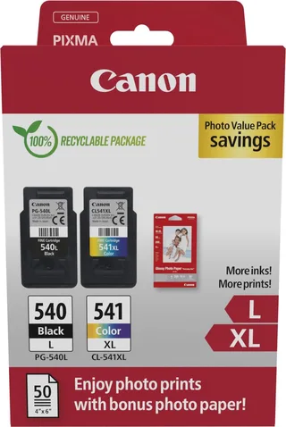 PG-540L + CL-541XL - Inktcartridge - Origineel - Hoge capaciteit - en Kleur by Canon in Black – product photo 1 of 2