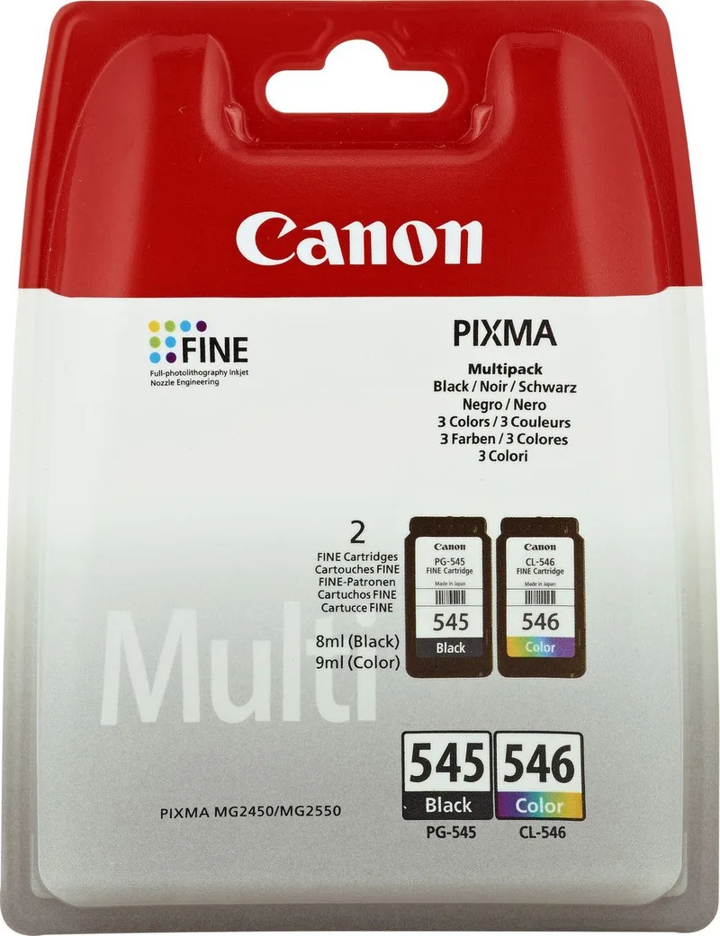 PG-545 + CL-546 - Inktcartridge - Origineel - Standaard capaciteit - Kleur en + Retourzakje de Canon en Noir – photo produit